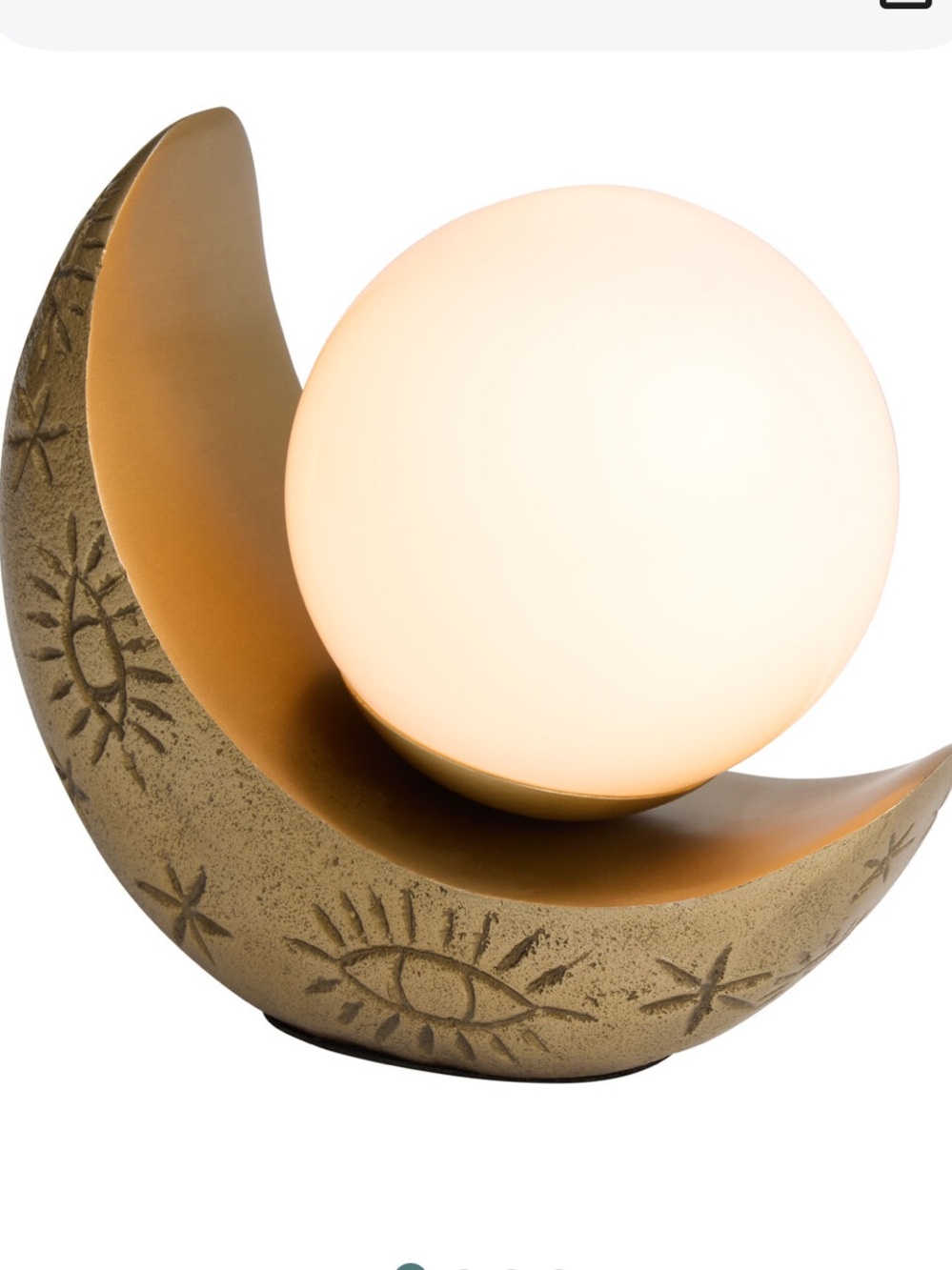 NWT World Market - Antique Brass Mystic Moon Globe Accent Lamp